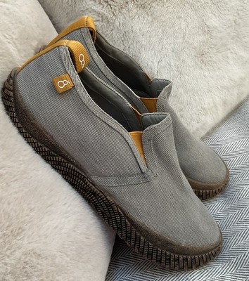 HYBRID GREEN LABEL Men's Grey Canvas Lively Slip-On Sneaker SZ US 11 EURO 44 NEW