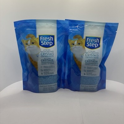 2 PACK Litter Box Deodorizing Crystals Scent Fresh Step 15ozEa (30oz Total) Cat 