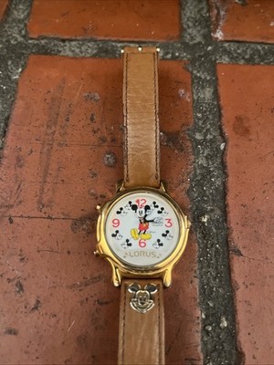 Vintage Disney Lorus Musical Mickey Mouse Watch Two Songs 