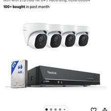 Reolink RLK8-800D4 4K PoE Security System 4 Cameras 8CH NVR 2TB Detection