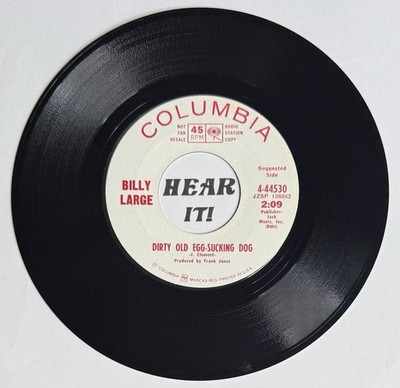 Country Bopper Novelty 45 BILLY LARGE I'm Going Back / Dirty Old COLUMBIA hear