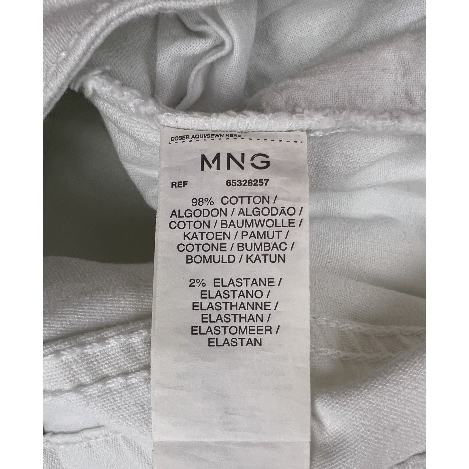 NEW MNG by Mango Ella Jeans Womens 12 White Slim Fit Low Rise thumbnail 11