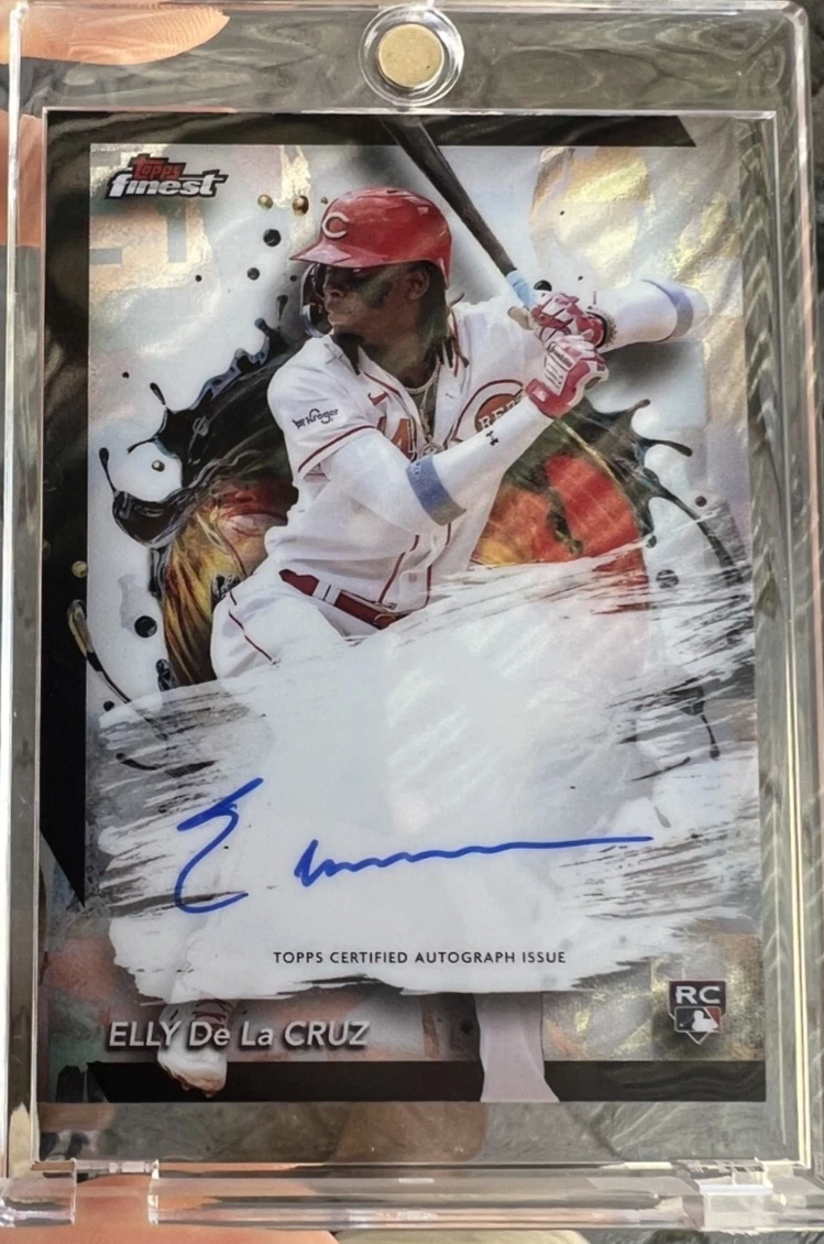 2024 Topps Finest Elly De La Cruz Rookie on card Auto #FA-ED