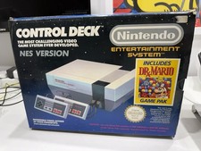 Boxed Nintendo NES Control Deck Console & Dr Mario Excellent Condition RARE H175