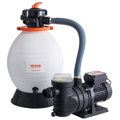 #ad #ad Sand Filter Above Ground with 1 HP Pool Pump 3500 GPH Flow 16quot; 6 Way Valve $179.99
