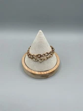 Two Vintage Gold Filled Over Sterling Silver Bracelets