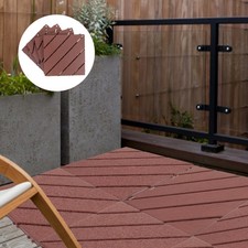  4 Pcs Balcony Tiles Outdoor Floor for Apartments Interlocking Flooring