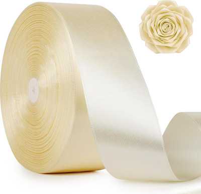 135 Yards Ribbon,1-1/2 Inch Ivory White Satin Ribbon,Single Face Satin Ribbons,