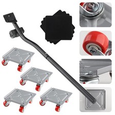 4Pcs Heavy Duty Furniture Moving Wheels Set 600kg Lifter and Mover Tool Biubi UK