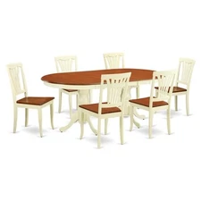 Pemberly Row 7-piece Wood Dining Room Table Set in Cherry