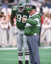 REGGIE WHITE & BUDDY RYAN 8X10 PHOTO NFL PHILADELPHIA EAGLES PICTURE