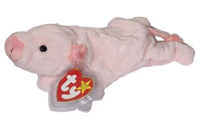 Ty Beanie Baby - SQUEALER the Pig 8'' NEW MWMTs Plush Stuffed Animal Toy