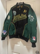 OAKLAND A’S JACKET GENUINE MERCHANDISE WORN 1 X , RARE…..UNIQUE….. BUY FAST….