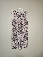 Gap Sleeveless Dress Multicolor Women's Size 8 Cheetah Animal Print Ruched