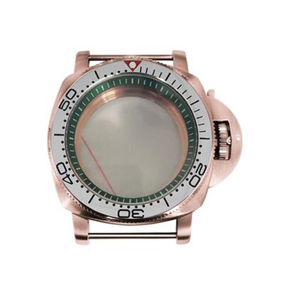 For NH35/36 Movement 42MM Stainless Steel Watch Case Bezel Green Inner Shadow