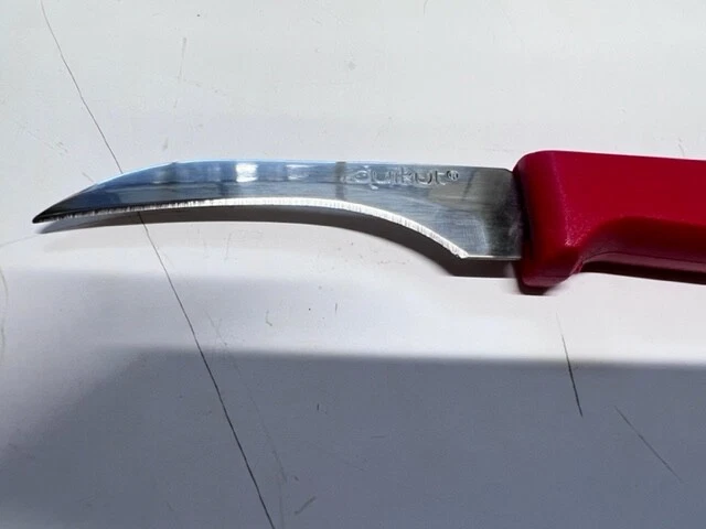 Lote 40 Piezas Nuevo Cuchillo Emparejador Quikut Ginsu 3" Mango Rojo Foto 2 de 3