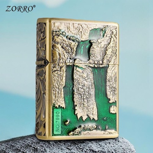 ZORRO Metall Petroleum Feuerzeug - Exquisite Reliefschnitzerei, winddicht, Retro Design - Bild 4 von 29