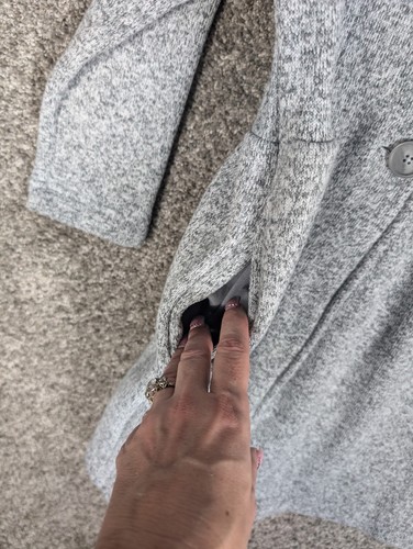 Patagonia Better Sweater Coat Girls Size XL 14 Birch White Gray W Pockets Teen - Picture 12 of 24
