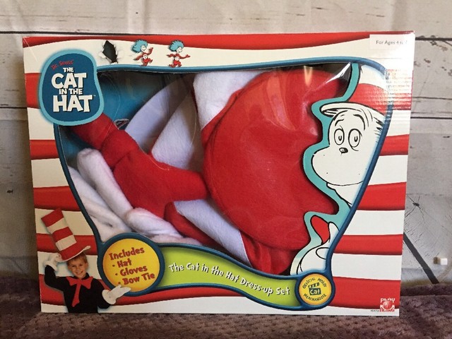 Dr. Seuss' The Cat In The Hat Dress-Up Box Set Hat Gloves Bow Tie Play ...