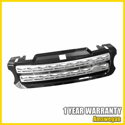 Mesh Center Grille Glossy Black Sliver Fit 2014-17 Range Rover Sport LR054766