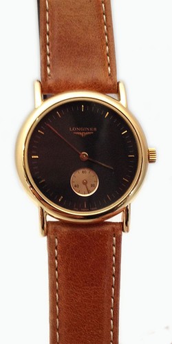 LONGINES OROLOGIO UOMO ORO MASSICCIO 18 KT PELLE WATCH MAN GOLD LEATHER  NUOVO | eBay