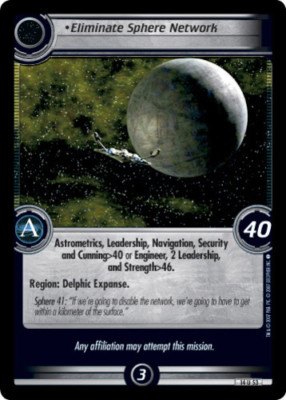 Star Trek 2E: Eliminate Sphere Network [Ungraded] What you Leave Behind STCCG De