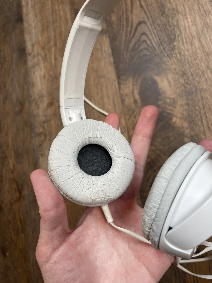 Auriculares estéreo SONY MDR-ZX100 blancos serie ZX modelo usados probados sobre la oreja Foto 3 de 4