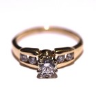 GIA certified 14k yellow gold .71ct round diamond engagement ring 3.1g 8 — photo 2