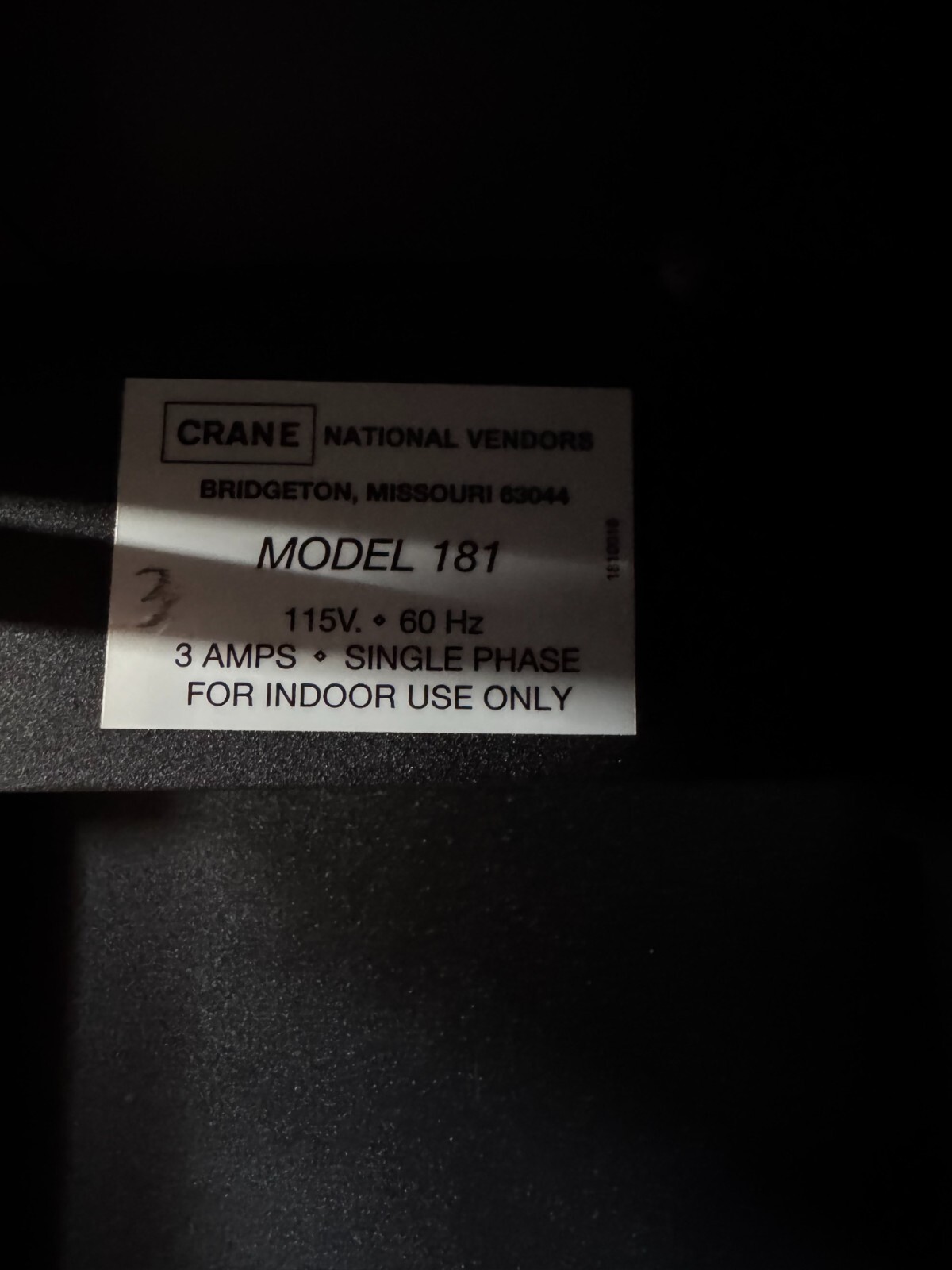 CRANE NATIONAL 181 REFURBISHED 5 WIDE SNACK VENDING MACHINE - SHIPPING INCLUDED