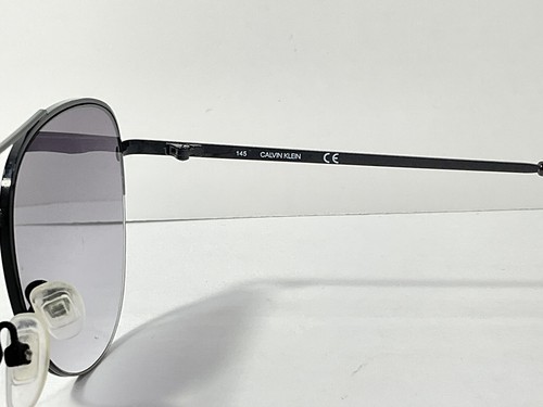 Calvin Klein CK20119S Aviator Half Rim Sunglasses Black Gray Gradient - Picture 5 of 16