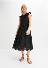 Freemans Black Lace Detail Midi Dress  PLUS Size UK 22     (FS53-16)