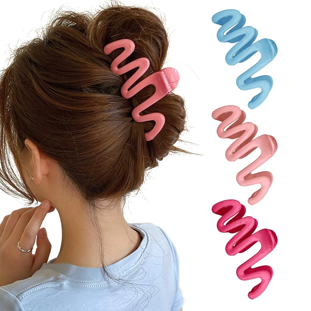 3Pcs Hair Clips Barrettes Non Slip Metal Cute Hair Accessories for Women Girls