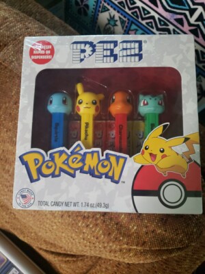 New Pokemon 703263 PEZ Dispensers Starter Set of Four Pikachu & Friends