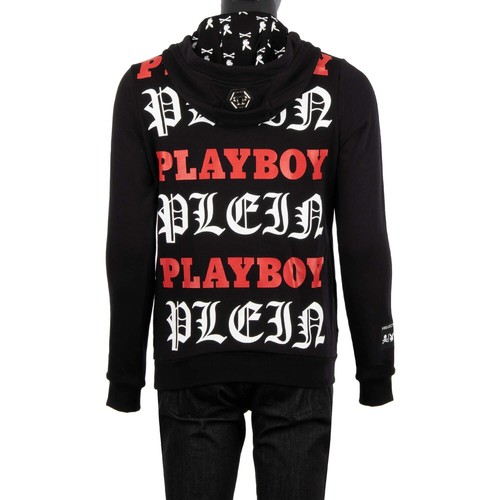 PHILIPP PLEIN x PLAYBOY Carly Lauren College Hoodie Schwarz 0839 - 第 2/7 張圖片