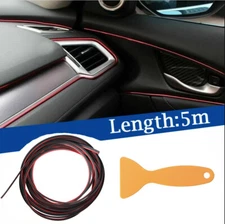 Car Molding Line Interior Decor Red Point Edge Gap Door Panel 5M Accessories New