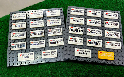 28 Stück LEGO Store Fliesen 2x4 Fliesen aus aller Welt NEU