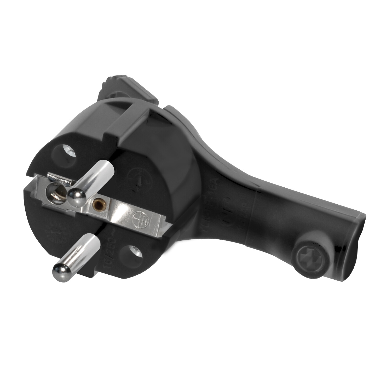 Extra Flacher Schukostecker 90° Drehbar - Für Enge Plätze Hinter Möbeln