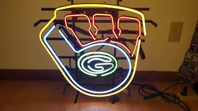 Wisconsin Green Bays Packer 17''x16'' Neon Sign Beer Bar Lamp Light Room Gift LY