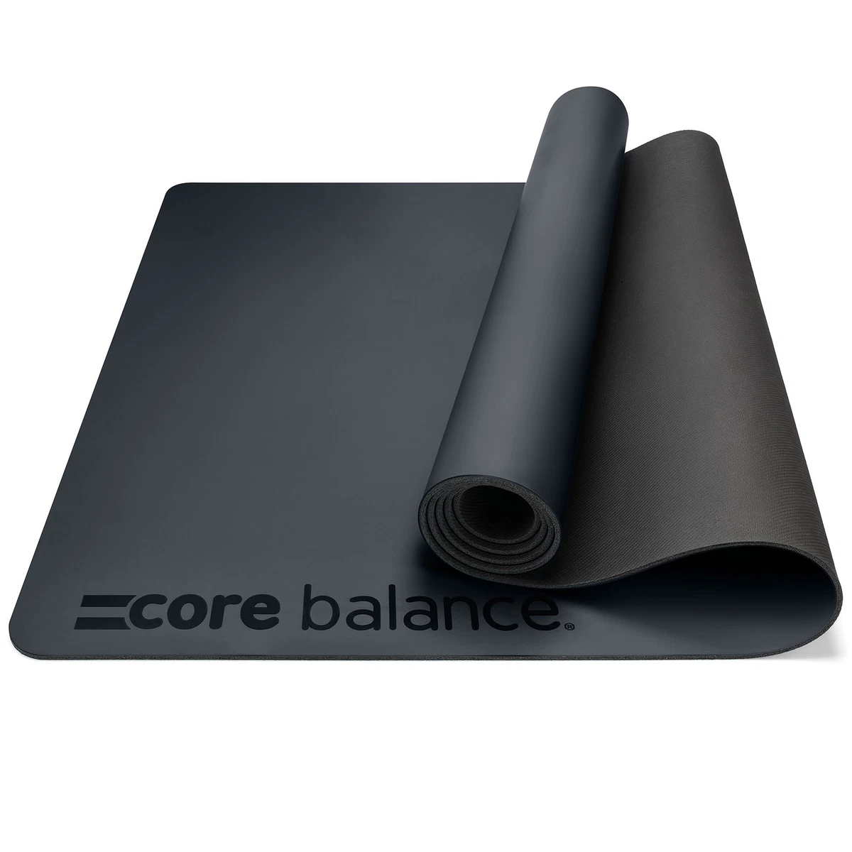 Rubber Yoga Mat Exercise Fitness Non Slip Extra Wide With Strap