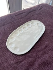 Ceramic Palette For Watercolor Goauche Porcelain 9 Wells Handmade