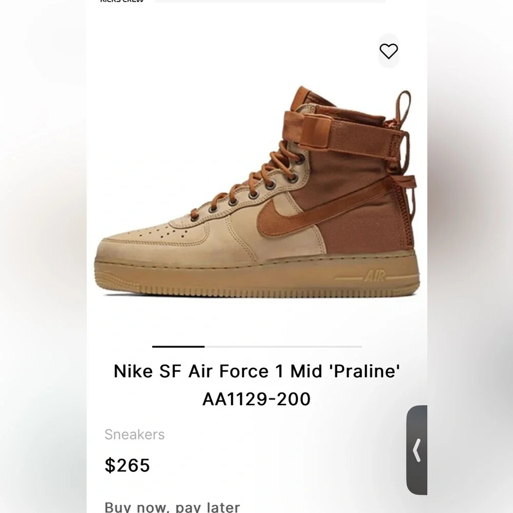Nike SF Air Force 1 Mid \'Praline\'AA1129-200 Nike SF Air Force 1 Mid  main image 4