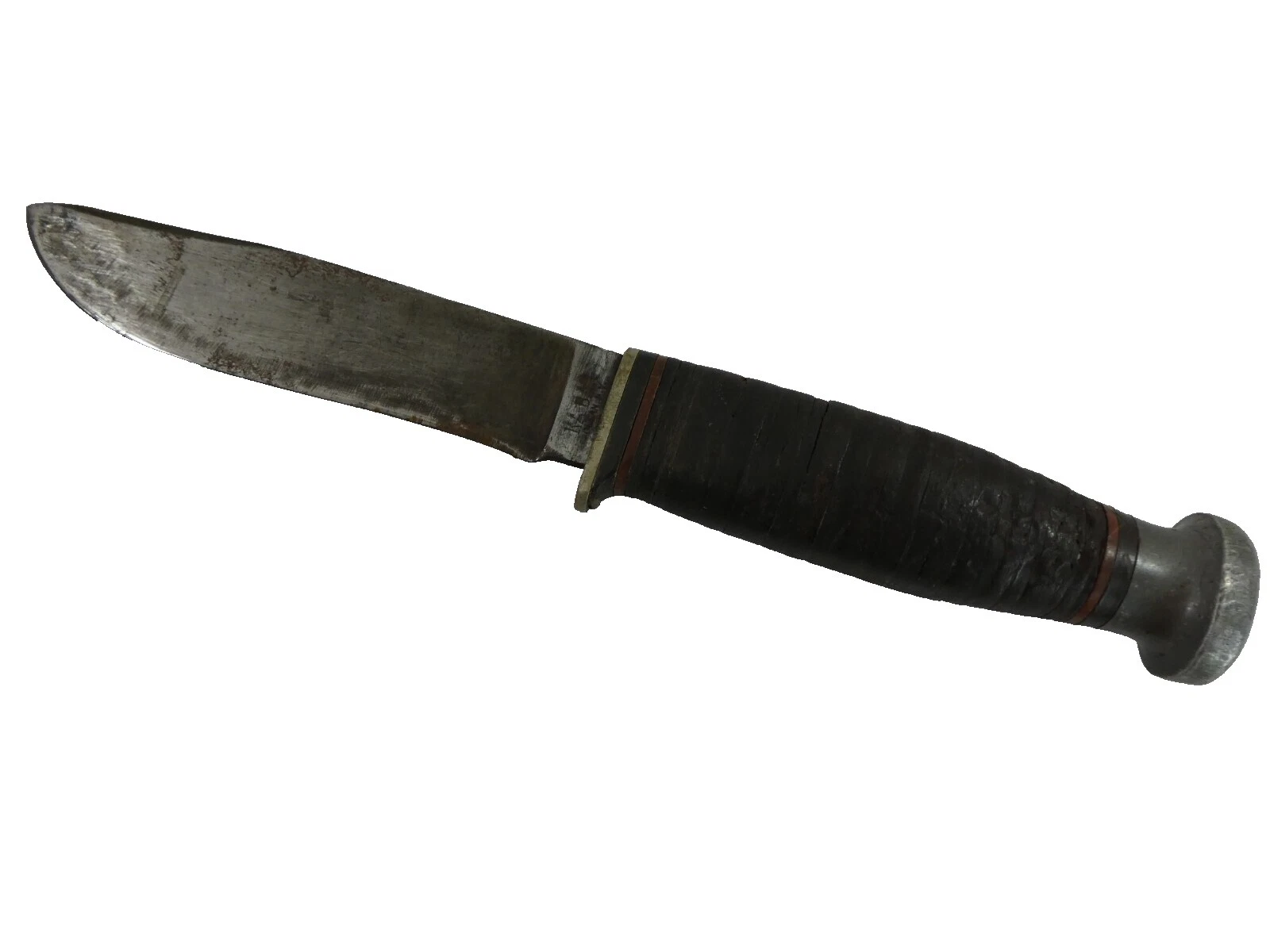 Alça de Couro KA-BAR Combat Facas de lâmina fixa antigas colecionáveis