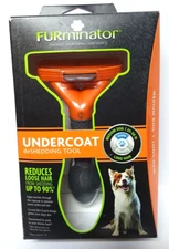 FURminator Undercoat Hair Reduction Deshedding Tool for Medium Dogs LONG Hair