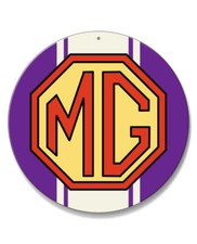 Mg Emblem Round Aluminum Sign - Aluminum - 14 Colors - Made In The Usa