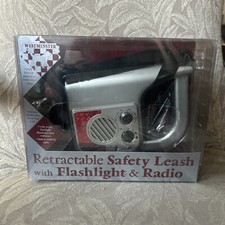 Dog Leash Retractable safety Leash With Flashlight And Radio Brand New