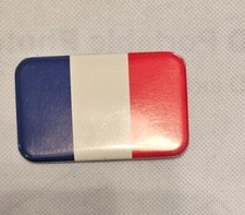 French Flag Emblem  Car Truck Motorcycle Patriotic Flag Pin Pinback Button LARGE