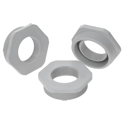 3 Stück Kalitec Reduktion M50/M32 Kunststoff lichtgrau Reduzierstück sechskant