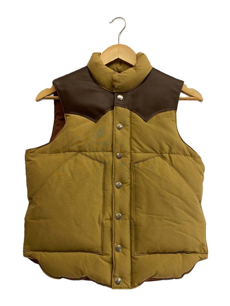 SUGAR CANE leather yoke down Vest camel XS Used | eBay