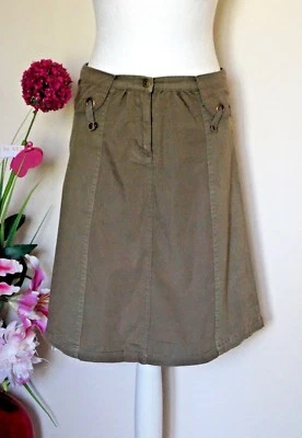 Vêtement occasion femme : Jupe kaki " Terre de marins " - T : 38 * - Photo 1/2