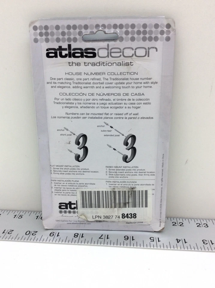 Atlas Homewares TRN5 BL 6" The Tradicionalist House Número 5 Negro Mate Foto 3 de 3